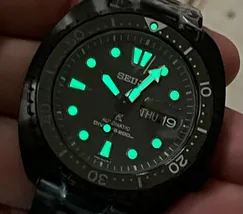 Seiko Prospex Automático King Turtle SRPK43B1 IPBlack Night Vision - imagem 7