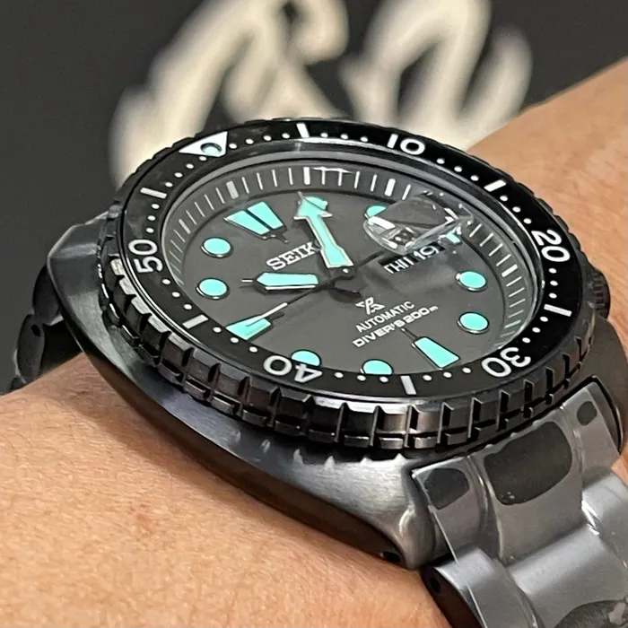 Seiko Prospex Automático King Turtle SRPK43B1 IPBlack Night Vision