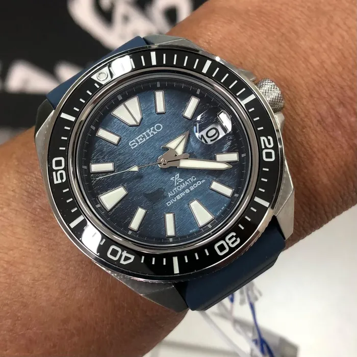 Relógio Seiko Prospex SRPF79 King Samurai Dark Manta Safira Original | Taniguchi Relógios