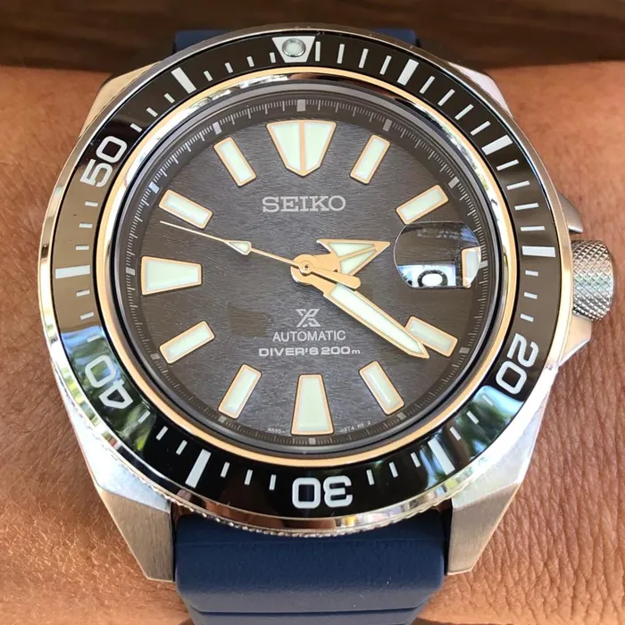 Relógio Seiko Prospex SRPF79 King Samurai Dark Manta Safira Original | Taniguchi Relógios