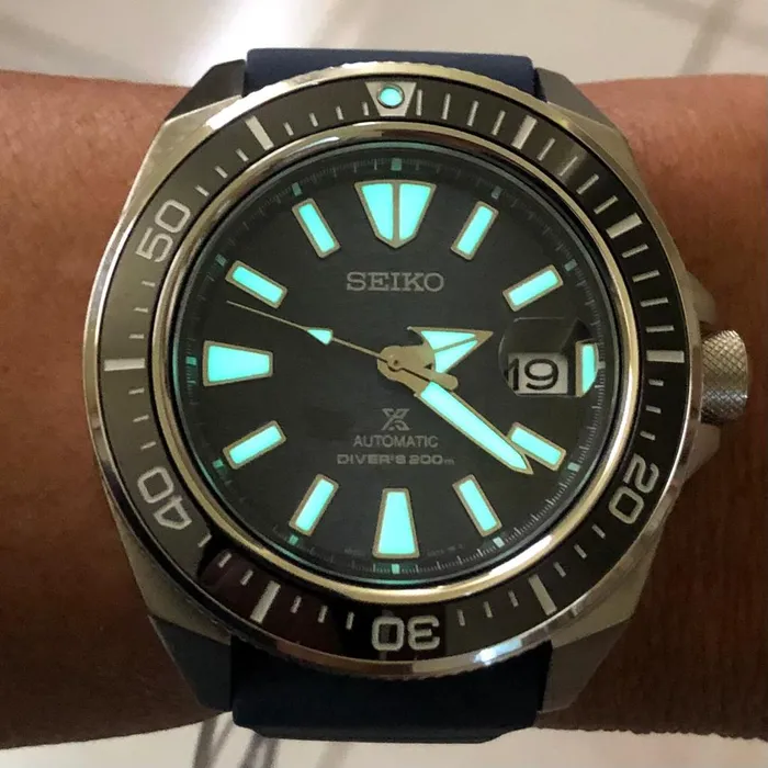 Relógio Seiko Prospex SRPF79 King Samurai Dark Manta Safira Original | Taniguchi Relógios