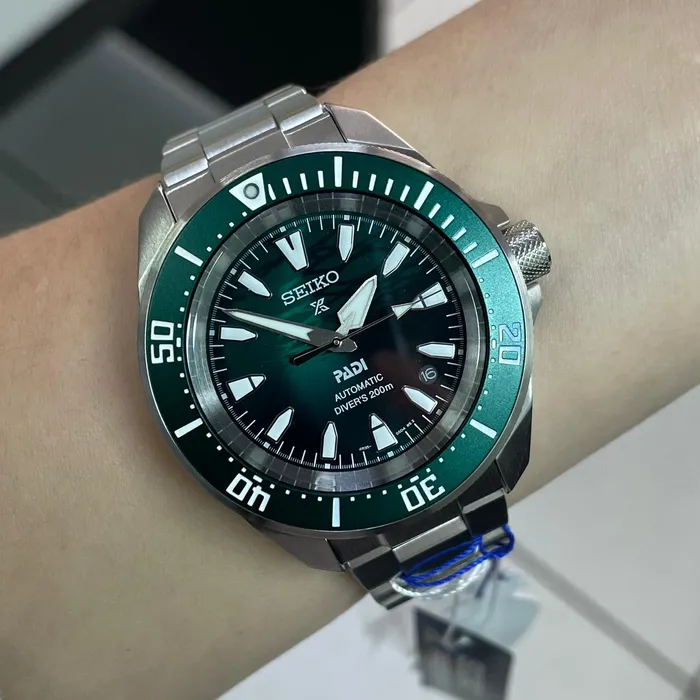 Relógio Seiko Prospex PADI SRPL53 Automático Safira Verde | Taniguchi Relógios