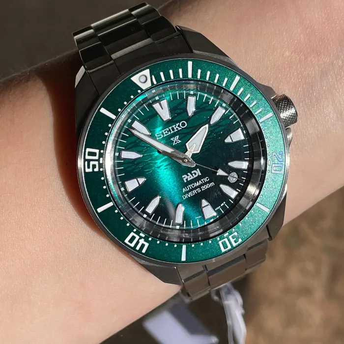 Relógio Seiko Prospex PADI SRPL53 Automático Safira Verde | Taniguchi Relógios