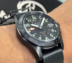 Seiko 5 Sports Automático Field Series GMT SSK025 IPbLack preto - imagem 4