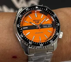 Seiko 5 Sports Automático SKX Series Double Hurricane SRPK11 Laranja
