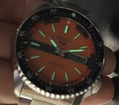 Seiko 5 Sports Automático SKX Series Double Hurricane SRPK11 Laranja - imagem 4