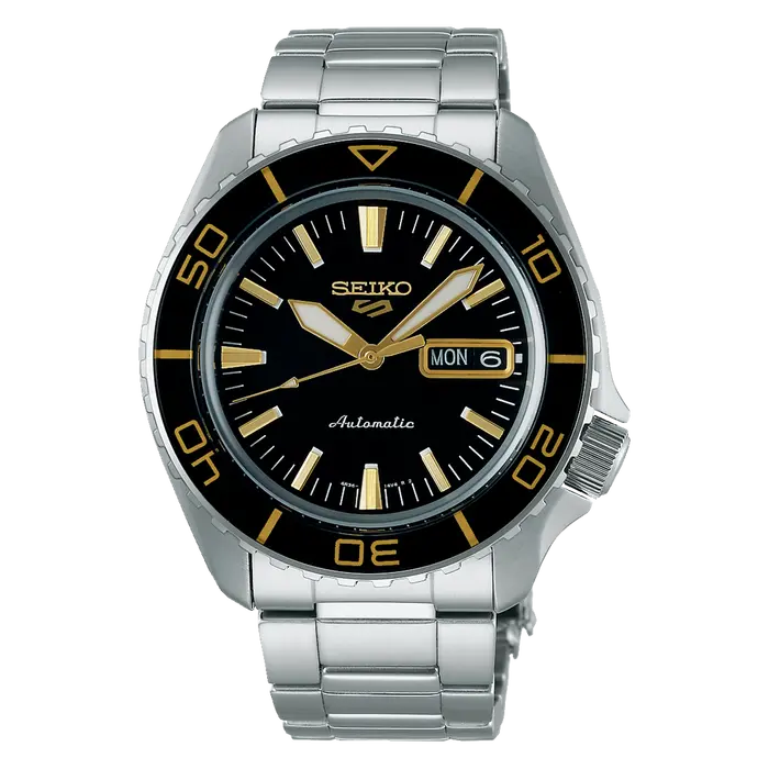 Seiko 5 Sports Automático SKX Series 55 Fathoms SRPK99 preto