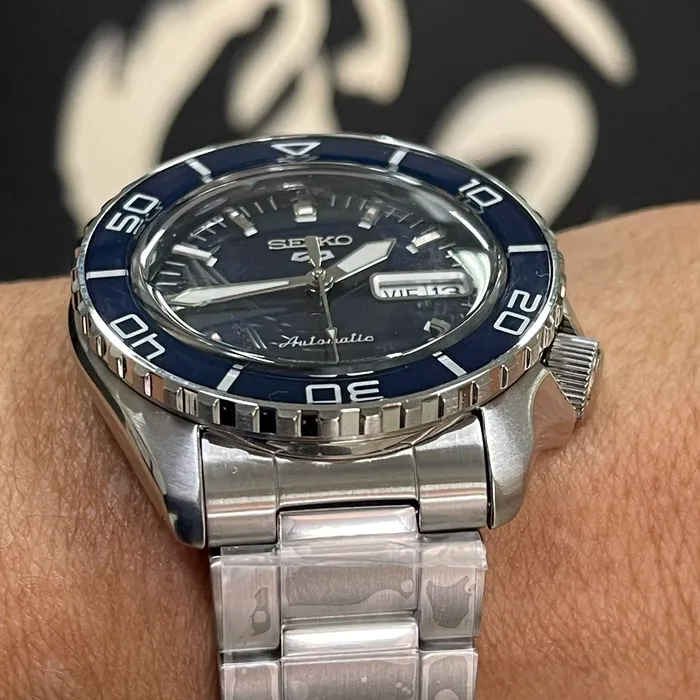 Seiko 5 Sports Automático SKX Series 55 Fathoms SRPK97 azul
