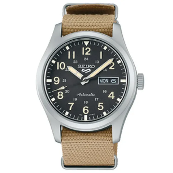 Seiko 5 Sports Automático Field Series SRPG35 preto NATO