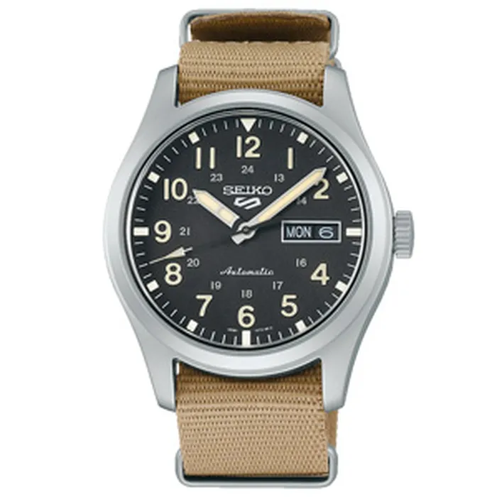 Seiko 5 Sports Automático Field Series SRPG35 preto NATO