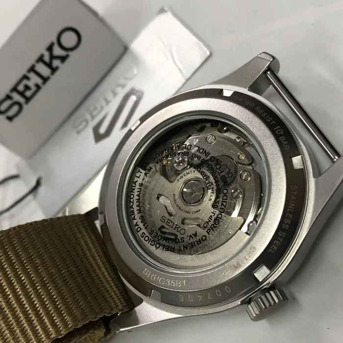 Seiko 5 Sports Automático Field Series SRPG35 preto NATO