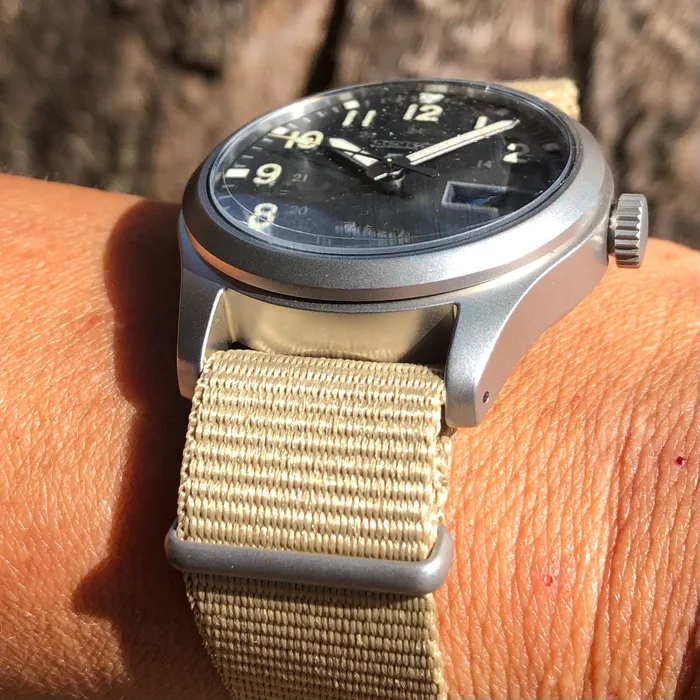 Seiko 5 Sports Automático Field Series SRPG35 preto NATO