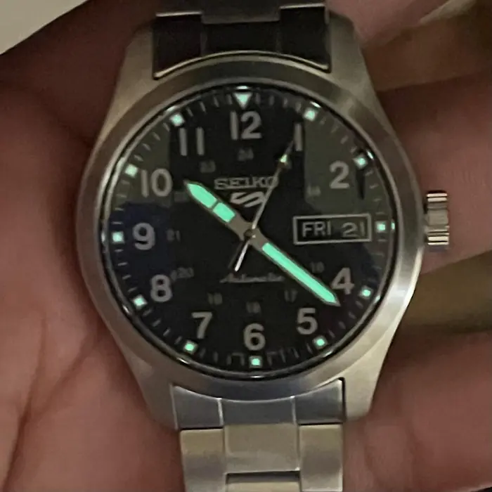 Seiko 5 Sports Automático Field Series Reduce SRPJ81 preto 