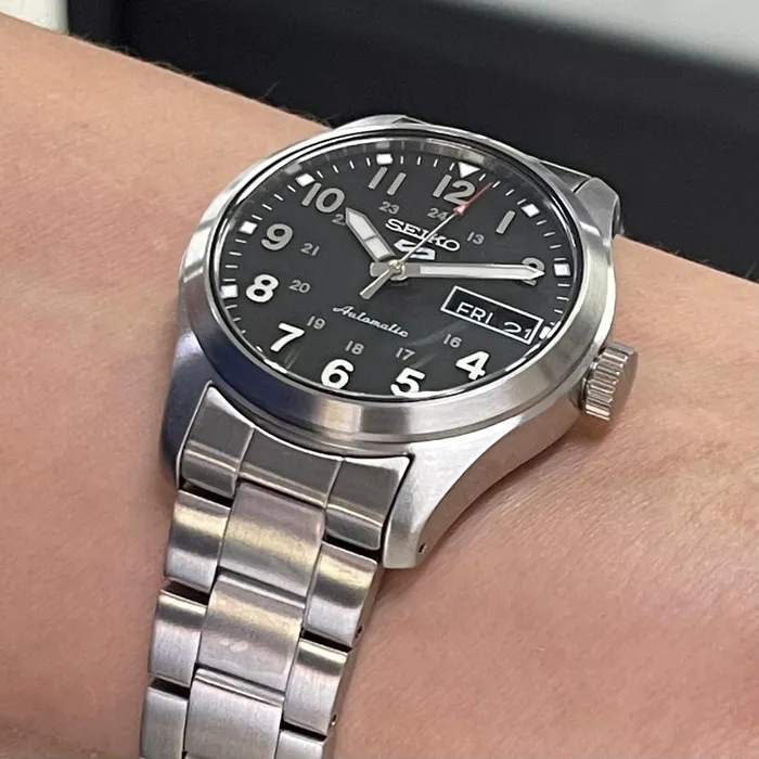 Relógio Seiko 5 Sports SRPJ81 Automático Field 36mm Original | Taniguchi Relógios