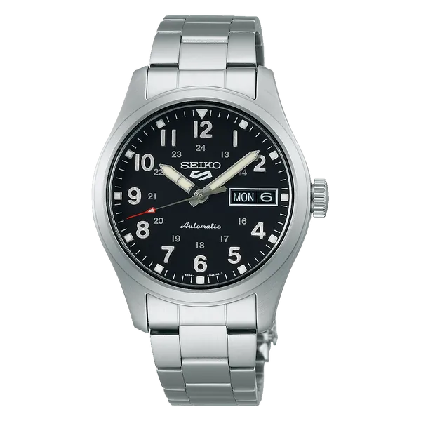 Seiko 5 Sports Automático Field Series Reduce SRPJ81 preto 