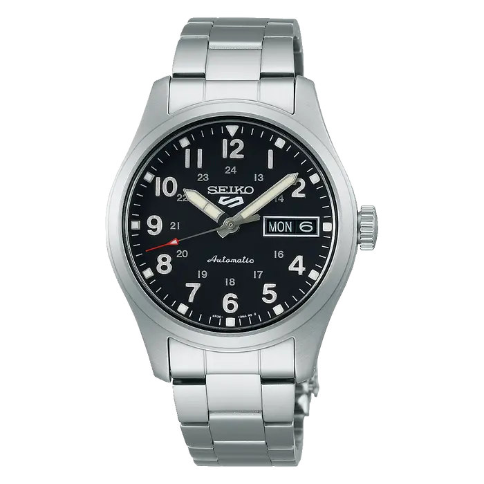 Seiko 5 Sports Automático Field Series Reduce SRPJ81 preto 