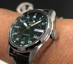 Seiko 5 Sports Automático Field Series Reduce SRPJ89 verde Couro - imagem 3