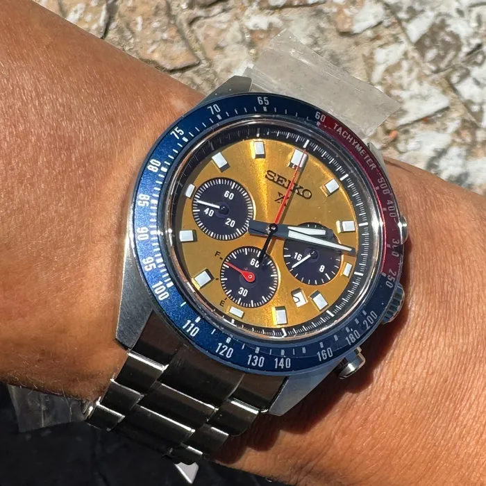Seiko Prospex Solar Speedtimer cronógrafo Pogue SSC947 Laranja