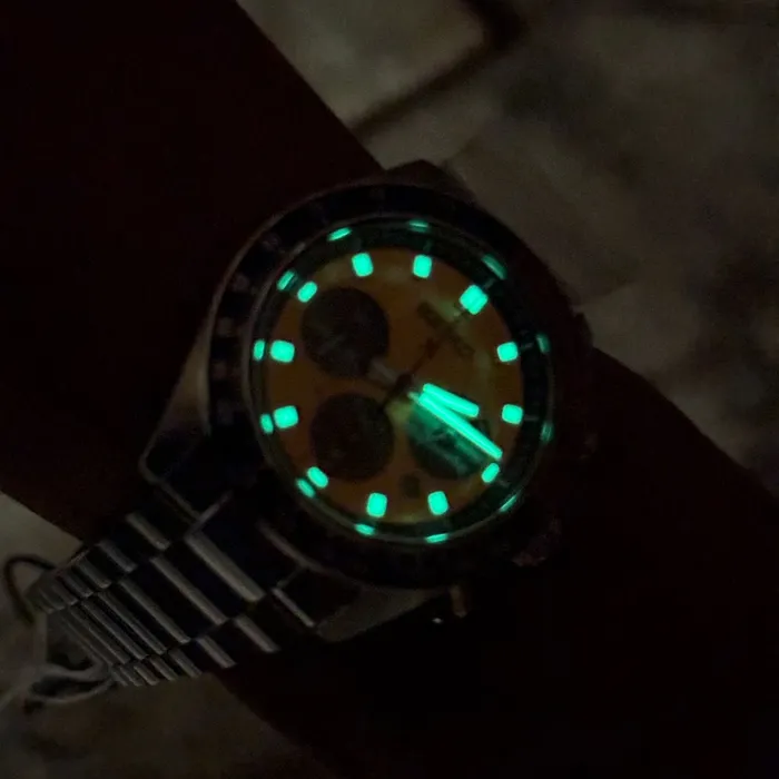 Seiko Prospex Solar Speedtimer cronógrafo Pogue SSC947 Laranja