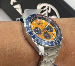 Seiko Prospex Solar Speedtimer cronógrafo Pogue SSC947 Laranja - imagem 3