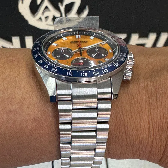 Seiko Prospex Solar Speedtimer cronógrafo Pogue SSC947 Laranja