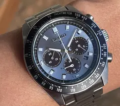 Seiko Prospex Solar Speedtimer cronógrafo Crystal Trophy SSC935 azul celeste - imagem 1