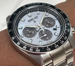 Seiko Prospex Solar Speedtimer cronógrafo Crystal Trophy SSC935 azul celeste - imagem 4