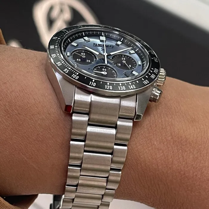 Seiko Prospex Speedtimer Solar SSC935 Azul Glacial | Taniguchi Relógios