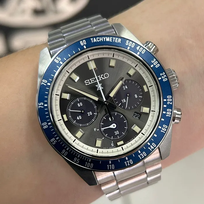 Seiko Prospex Speedtimer Solar SSC939 Cinza e Azul | Taniguchi Relógios