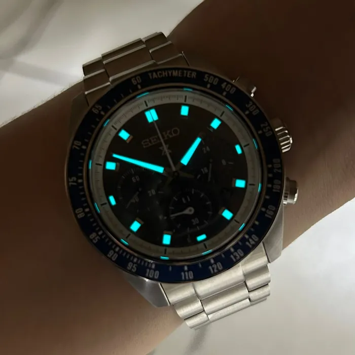 Seiko Prospex Speedtimer Solar SSC939 Cinza e Azul | Taniguchi Relógios