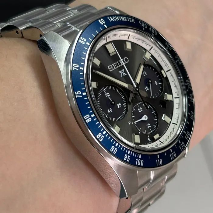 Seiko Prospex Speedtimer Solar SSC939 Cinza e Azul | Taniguchi Relógios
