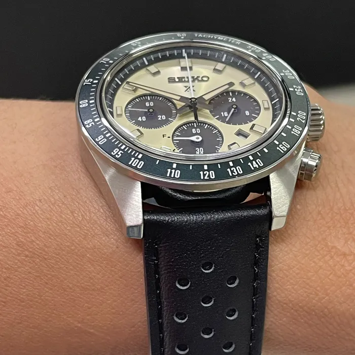 Seiko Prospex Speedtimer Solar SSC943 Marfim e Verde | Taniguchi Relógios