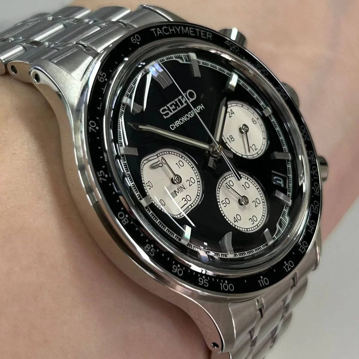 Seiko Quartzo Cronograph SSB479 Preto
