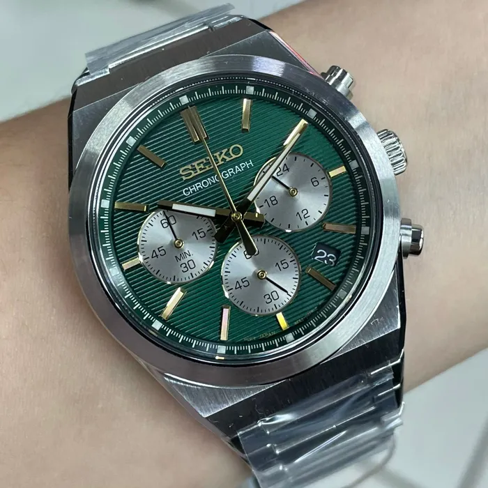 Relógio Seiko Chronograph SSB461B1 Verde 40mm | Taniguchi Relógios