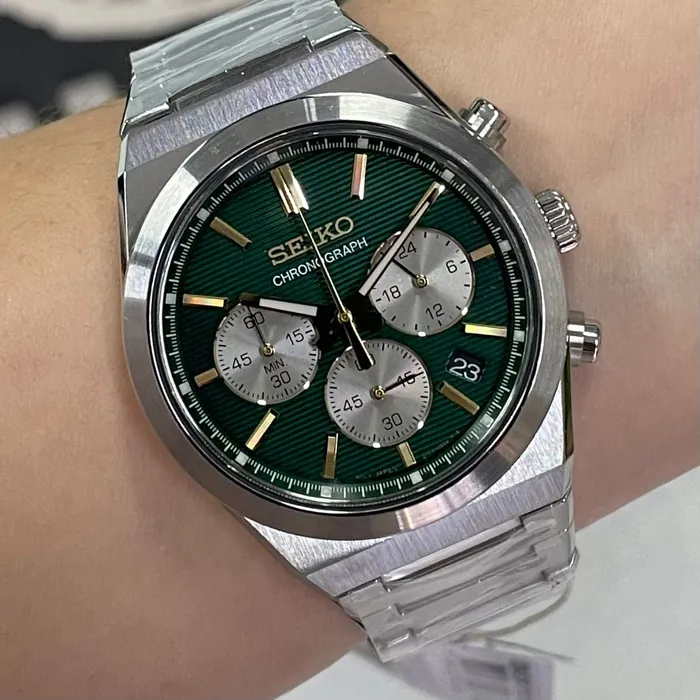Relógio Seiko Chronograph SSB461B1 Verde 40mm | Taniguchi Relógios