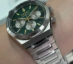 Seiko Quartzo Cronograph SSB461 verde - imagem 5