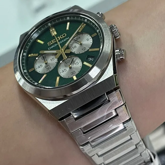 Relógio Seiko Chronograph SSB461B1 Verde 40mm | Taniguchi Relógios
