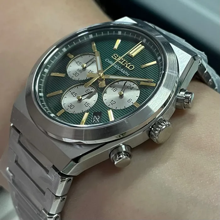 Relógio Seiko Chronograph SSB461B1 Verde 40mm | Taniguchi Relógios