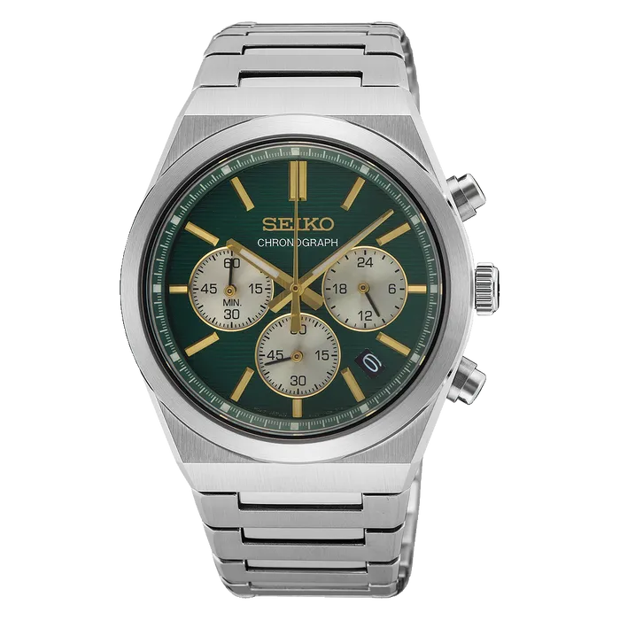 Relógio Seiko Chronograph SSB461B1 Verde 40mm | Taniguchi Relógios