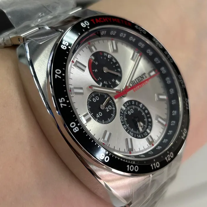 Relógio Orient Solartech Cronógrafo MBSSC298 Prata 42mm | Taniguchi Relógios
