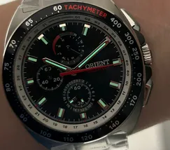 Relógio Orient Solartech Cronógrafo MBSSC298 Preto 42mm | Taniguchi Relógios - imagem 7