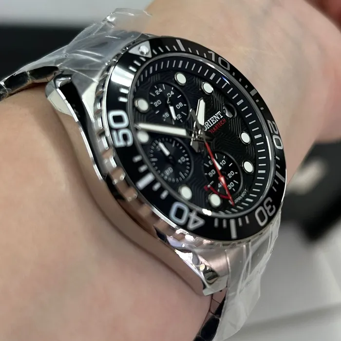 Orient Solartech Cronografo Elite Sea MBSSC300 Preto