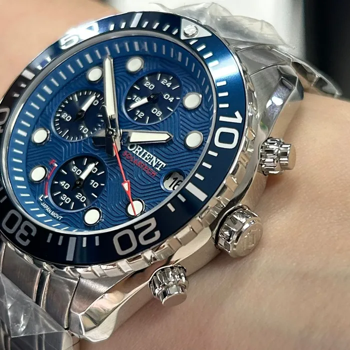 Orient Solartech Cronografo Elite Sea MBSSC300 Preto