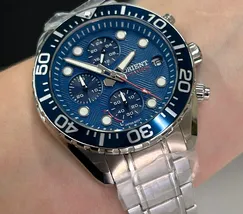 Orient Solartech Cronografo Elite Sea MBSSC300 Preto - imagem 5