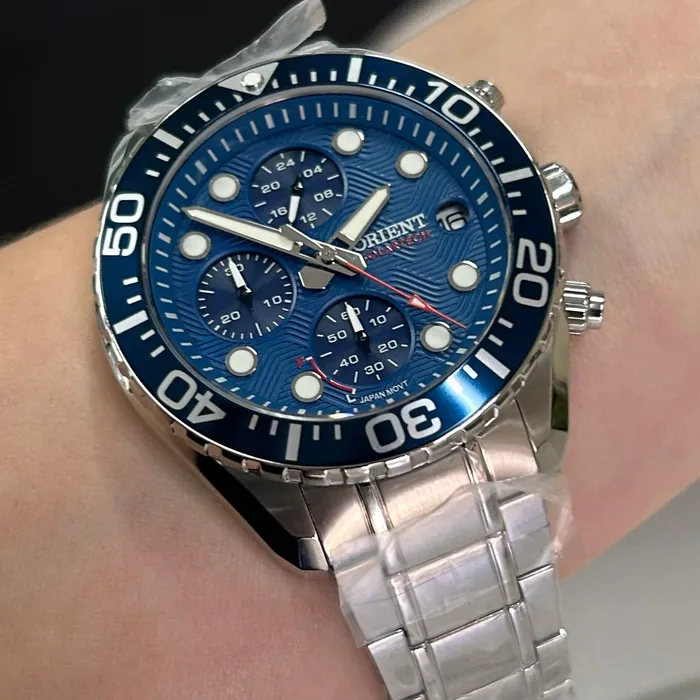 Orient Solartech Cronografo Elite Sea MBSSC300 Preto