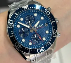 Orient Solartech Cronografo Elite Sea MBSSC300 Preto - imagem 6