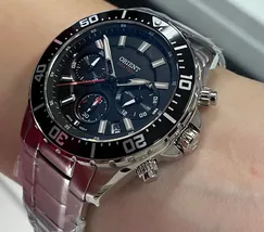 Orient Solartech Cronografo Elite Sea MBSSC288 Preto - imagem 3