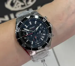 Orient Solartech Cronografo Elite Sea MBSSC288 Preto - imagem 6