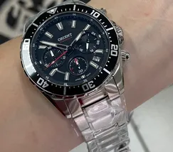 Orient Solartech Cronografo Elite Sea MBSSC288 Preto - imagem 5