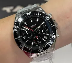 Orient Solartech Cronografo Elite Sea MBSSC288 Preto - imagem 1